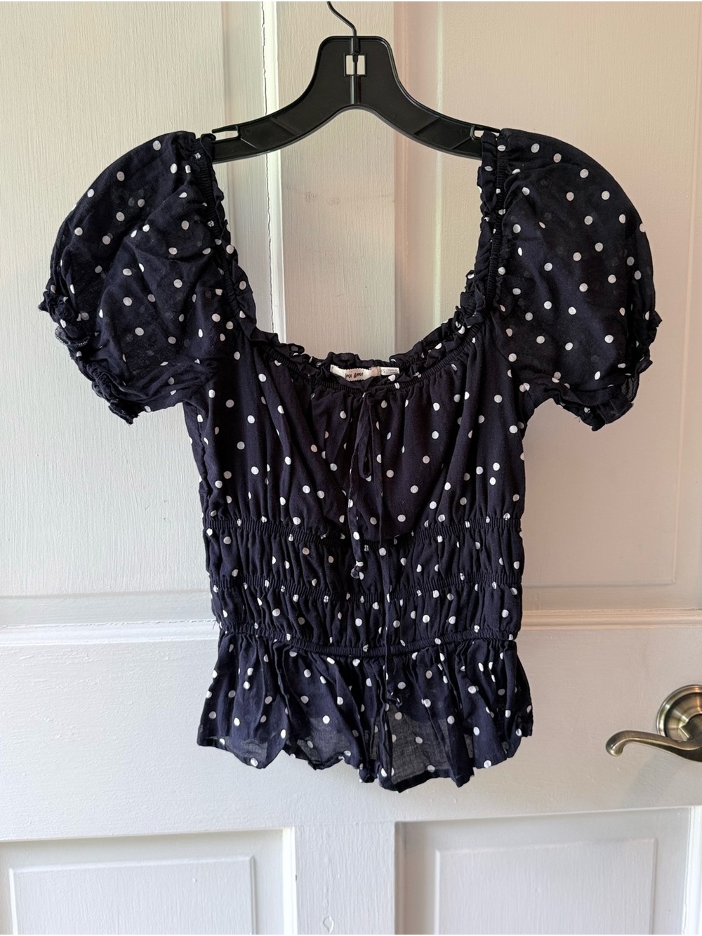 miami Navy Polka Dot Top